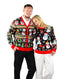 Socal Look Men's Ugly Christmas Sweater, Long Sleeve V-Neck Acrylic Holiday Cardigan